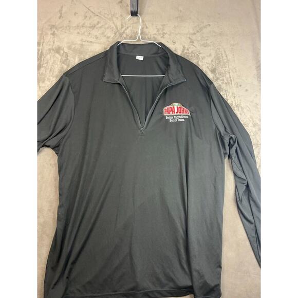 Papa Johns Men 3XL Delivery Cook Pizza Uniform Work Employee 1/4 Zip - Picture 1 of 6